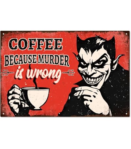 Amazon.com: Dazouxu Devil Brand Coffee Wake The Hell Up